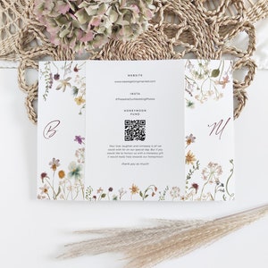 Wildflower Wedding Invitations, Printable Flower Invitation Templates, Floral Wedding Invites ...