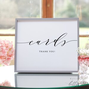 Wedding Cards Sign, Printable Wedding Signage 4x6", 5x7", 8x10", Cards ...