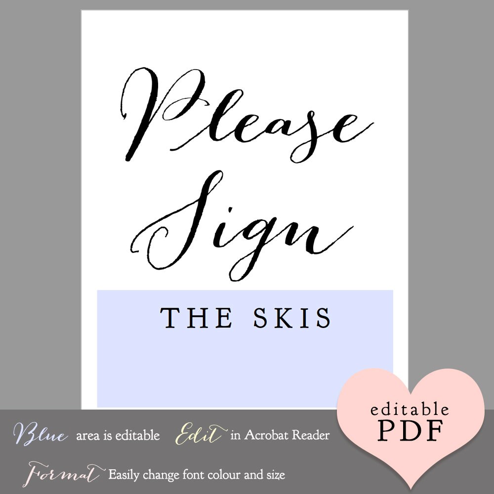 Custom Please Sign printable sign, 8x10 Please Sign, wedding printable