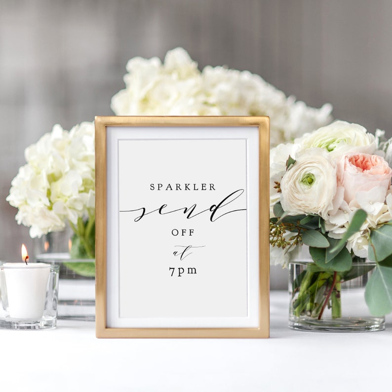 Sparkler Send Off Sign Printable template Wedding Sparkler