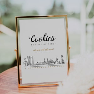 Editable Pittsburgh Cookie Table Printable Sign, Cookies for All of ...