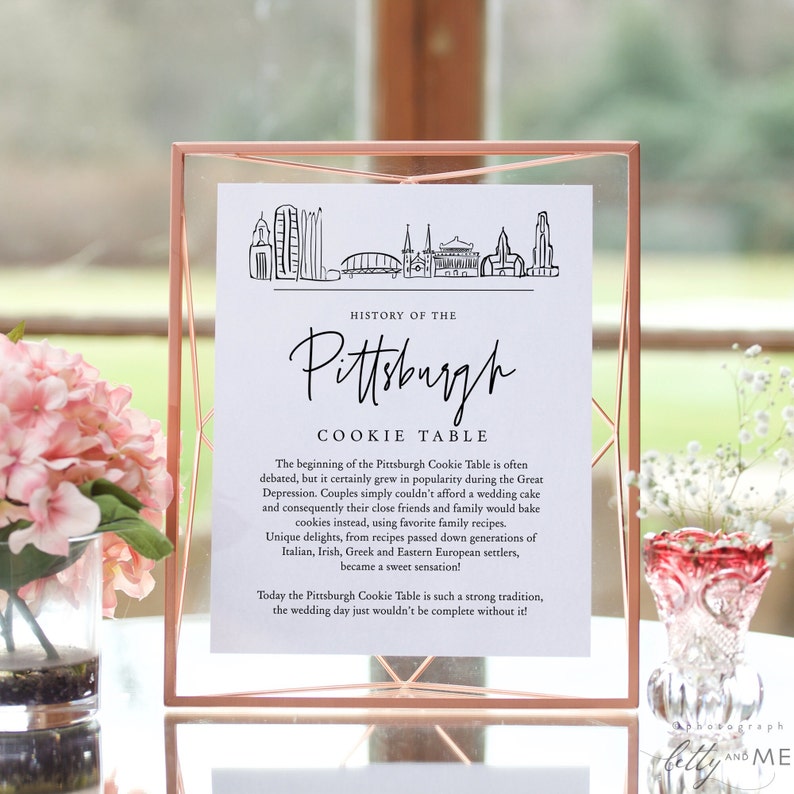 Pittsburgh Cookie Table Sign, Printable History of Pittsburgh Cookie Table Sign, Printable Sign, 8x10, Instantly download and print 88 image 3