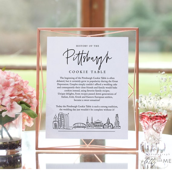 Pittsburgh Cookie Table Sign, Printable History of Pittsburgh Cookie Table Sign, Printable Sign, Instantly download and print | 88