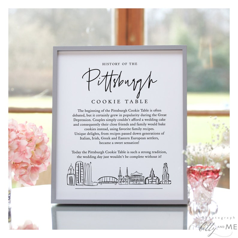 Pittsburgh Cookie Table Sign, Printable History of Pittsburgh Cookie Table Sign, Printable Sign, 8x10, Instantly download and print 88 image 2