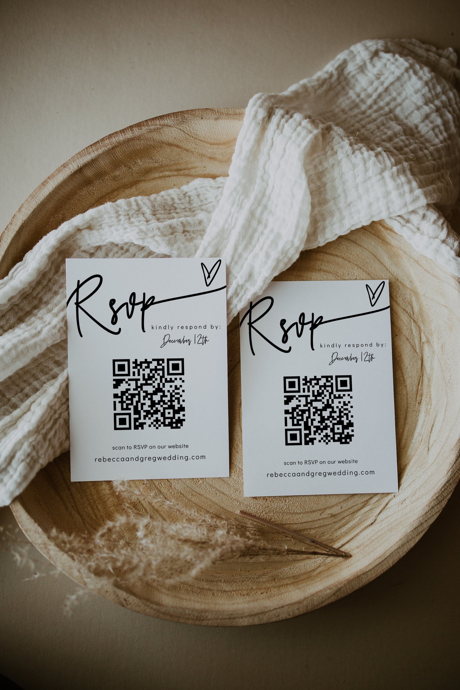 QR Code Rsvp Card Wedding Rsvp QR Code Scan to Rsvp Online | Etsy