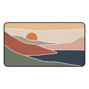 Sunset Desk Mat - Stylish Desk Decor, Office Accessory, Gift for Her, Home Office Aesthetic, nature Mouse Pad