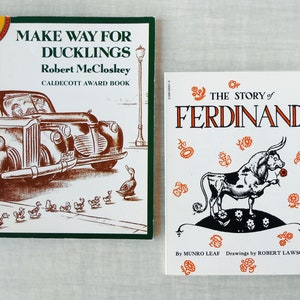 Vintage Children&#39;s Book Set: Make Way For Ducklings & Ferdinand