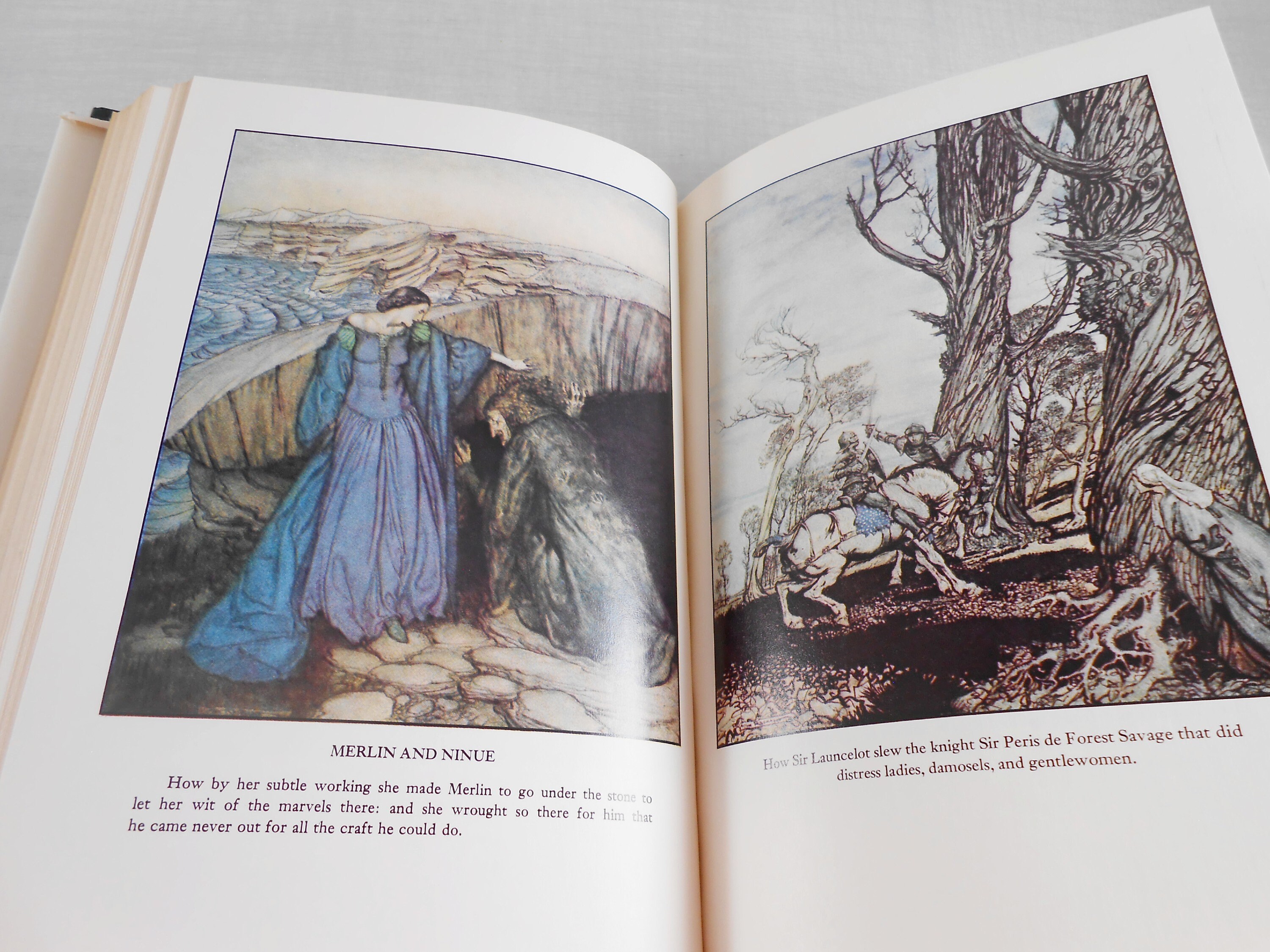 Romance King Arthur, Knights Round Table, Arthur Rackham, Vintage Book ...