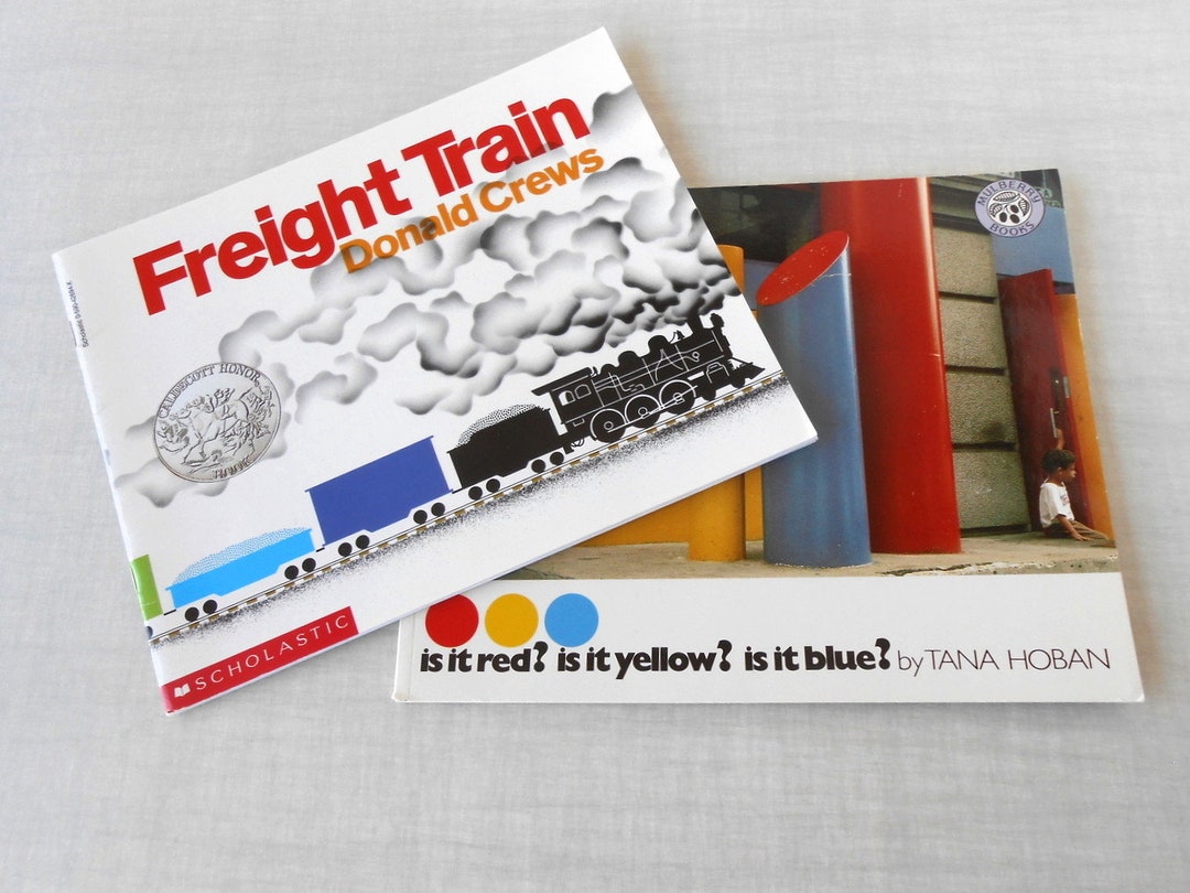 Learn Colors Books, Freight Train, 2 Book Set, is It Red, is It Yellow