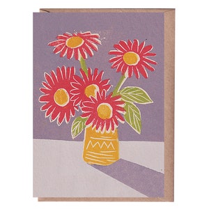 Wenskaart rode bloemen - kunstkaart - stilleven - verjaardagskaart - bloemenkaart