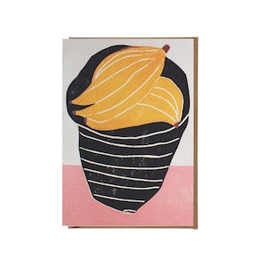 Art Card - Carte de voeux - Nature morte - Carte d'anniversaire - Fruit - Bananes