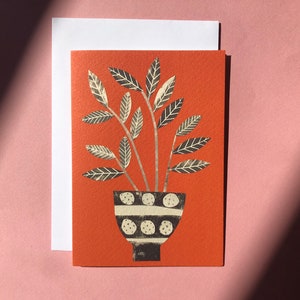 ZZ Plant - Tarjeta artística - Tarjeta de felicitación - Naturaleza muerta - Tarjeta de cumpleaños - Planta - Tarjeta con planta de interior