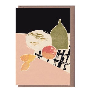 Naturaleza muerta con un melón de Matisse - Tarjeta de felicitación - Tarjeta de arte - Naturaleza muerta - Tarjeta de cumpleaños - Tarjeta de inicio - Tarjeta de agradecimiento