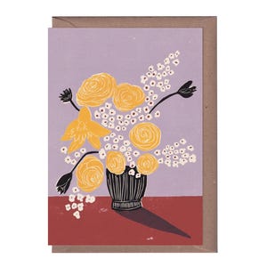 Frühlingsblumen Grußkarte - Kunstkarte - Stillleben - Geburtstagskarte - Blumen - Blumenkarte