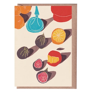 Kitchen Table - Art Card - Greeting Card - Still Life - Birthday Card -New Home - Fruit - Food