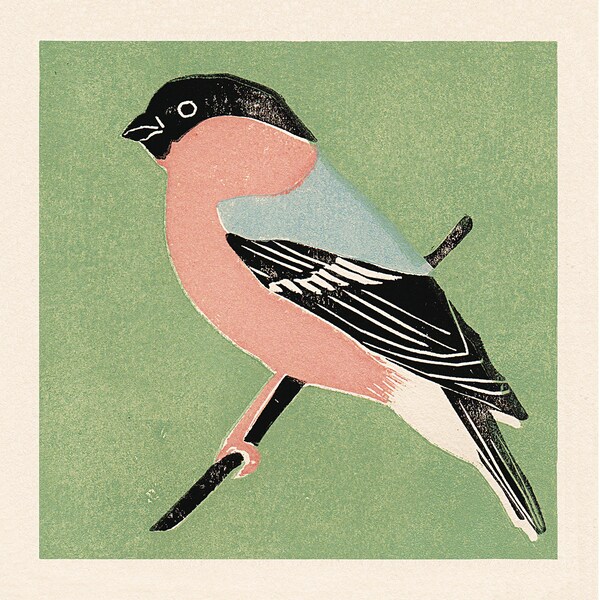 Bird Block Print Etsy