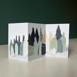 Kunst Karte - Concertina Karte - Grußkarte - Stillleben - Geburtstagskarte -Neues Zuhause - Hochzeitskarte