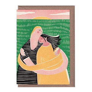 Sla je armen om me heen - Wenskaart - Kunstkaart - Valentijnsdag - Verjaardagskaart - Liefdeskaart - Bedankkaart