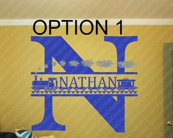 Personalized Train Name Vinyl Wall Decal #13: Kids Room Decor