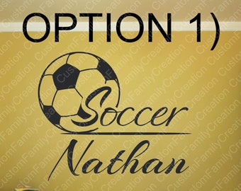 Personalized Soccer Ball Name Vinyl Wall Decal