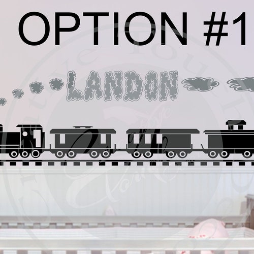 Train Custom Vinyl Wall Decal Kids Room Decal Playroom Etsy