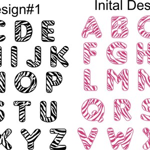 Personalized Zebra Print Letter Monogram, Nursery Wall Decal - Etsy