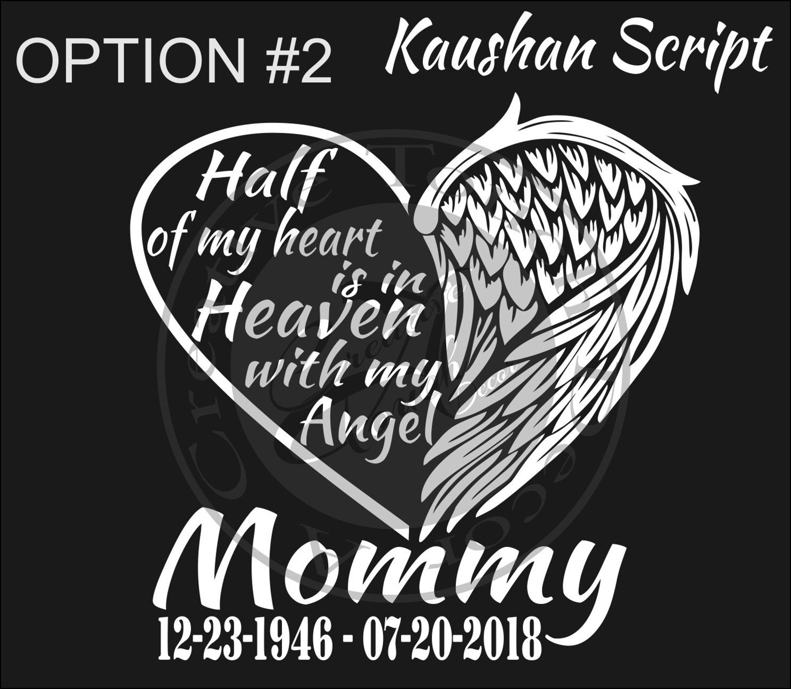 half heart half wing decal half heart half wing decal