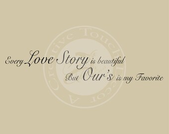 Love Story Vinyl Wall Decal, Family Quote
