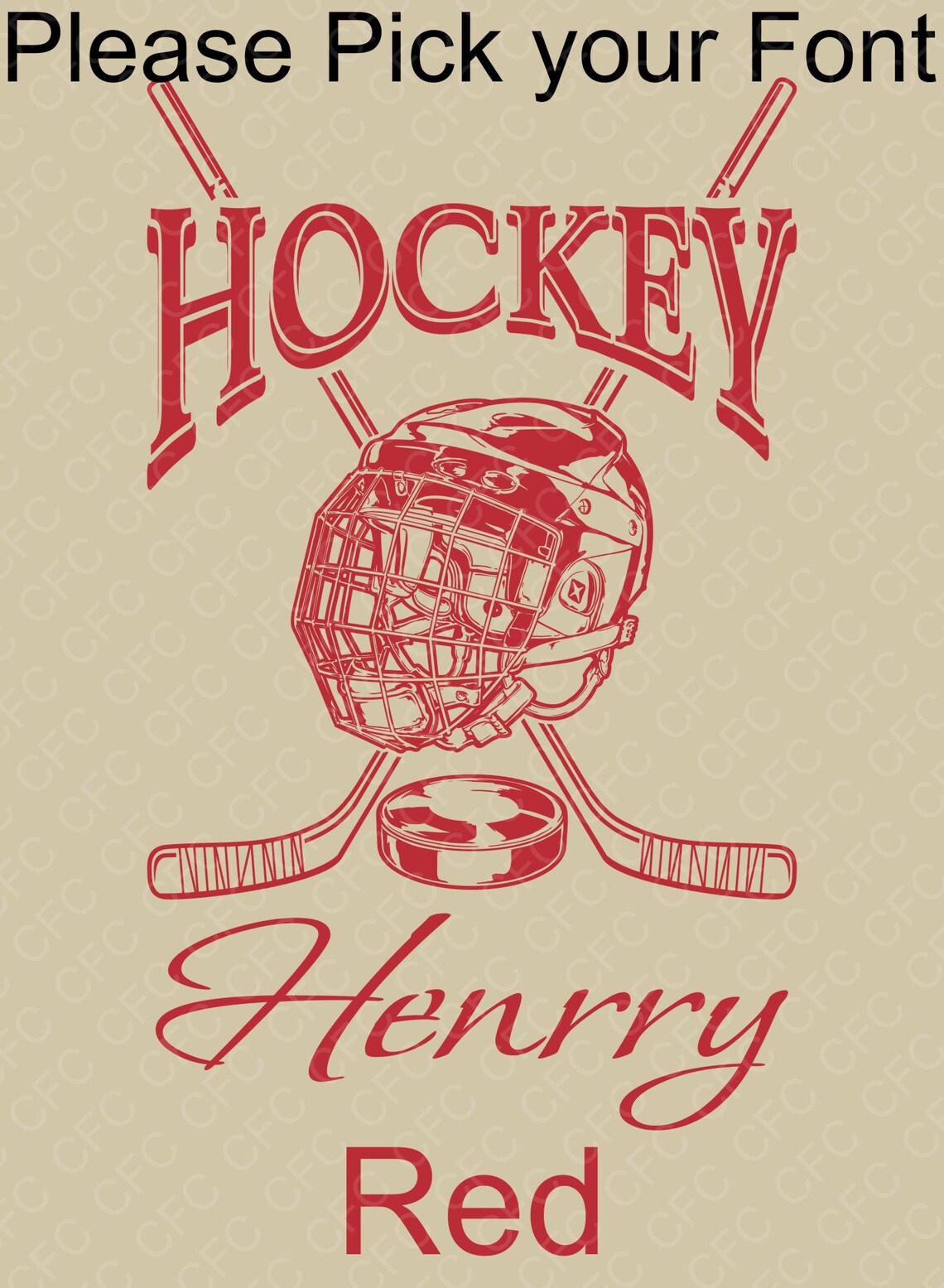 Personalized Name Hockey Wall Decal 1custom Wall Etsy