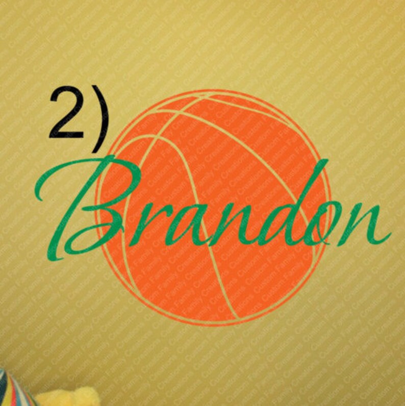 Personalized Basketball With Name Wall Vinyl Etsy