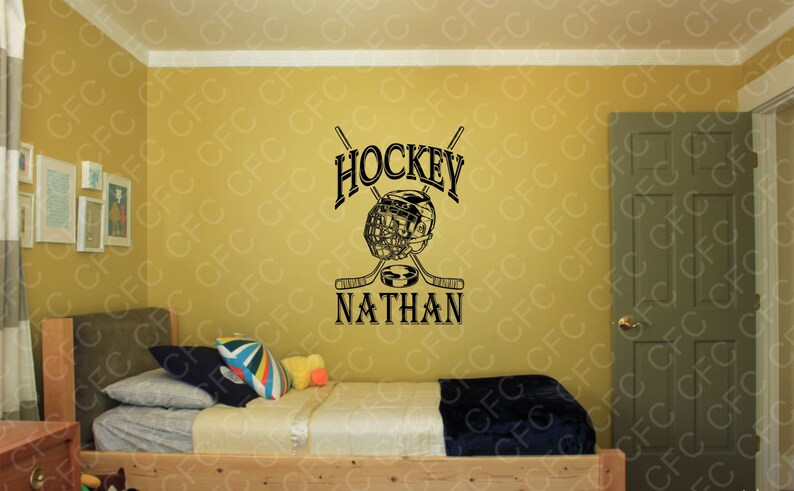 Removable Wall Decal Sport Personalized Name Hockey 3 Custom E Vinyl Decals Murals Home Living Vadel Com - Hockey Wall Decals Personalized Removable Wall Decal Sport Personalized Name Hockey 3 Custom E Vinyl Decals Murals Home Living Vadel Com - Hockey Wall Decals Personalized