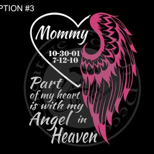 Personalized Part of My Heart is With My Angel in Heaven 2 Car Decal ...