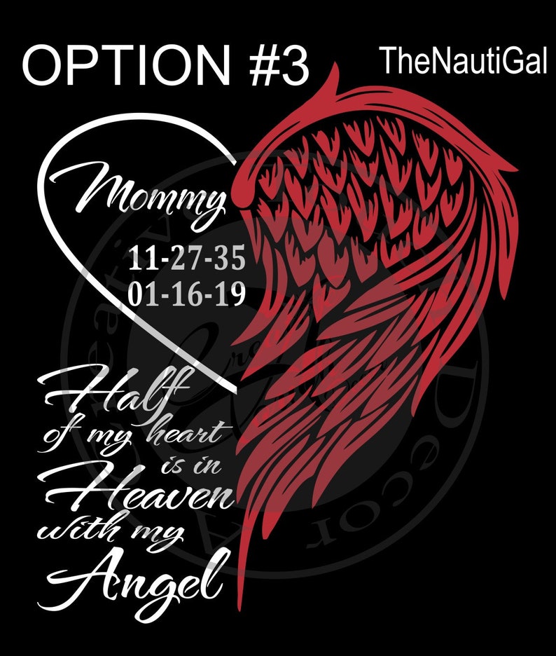 half heart half wing decal half heart half wing decal