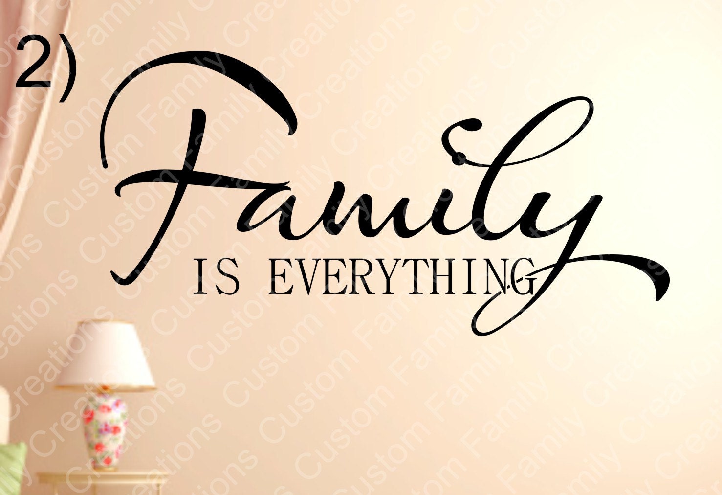 Family is everything Vinyl Wall Decal Design 1 4 Wall Etsy España