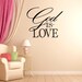 God Is Love Quote Wall Decal Office Religious Vinyl Sticker Poster Decorative Fo