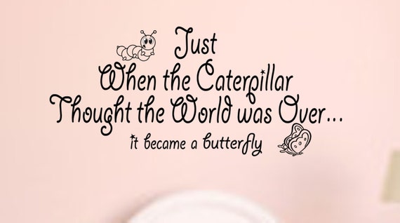 Just When the Caterpillar Vinyl Wall Decalnursery Wall | Etsy