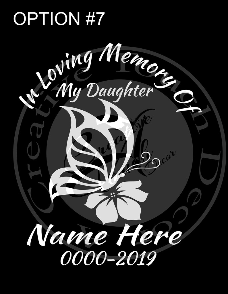 In Loving Memory Butterfly Decal