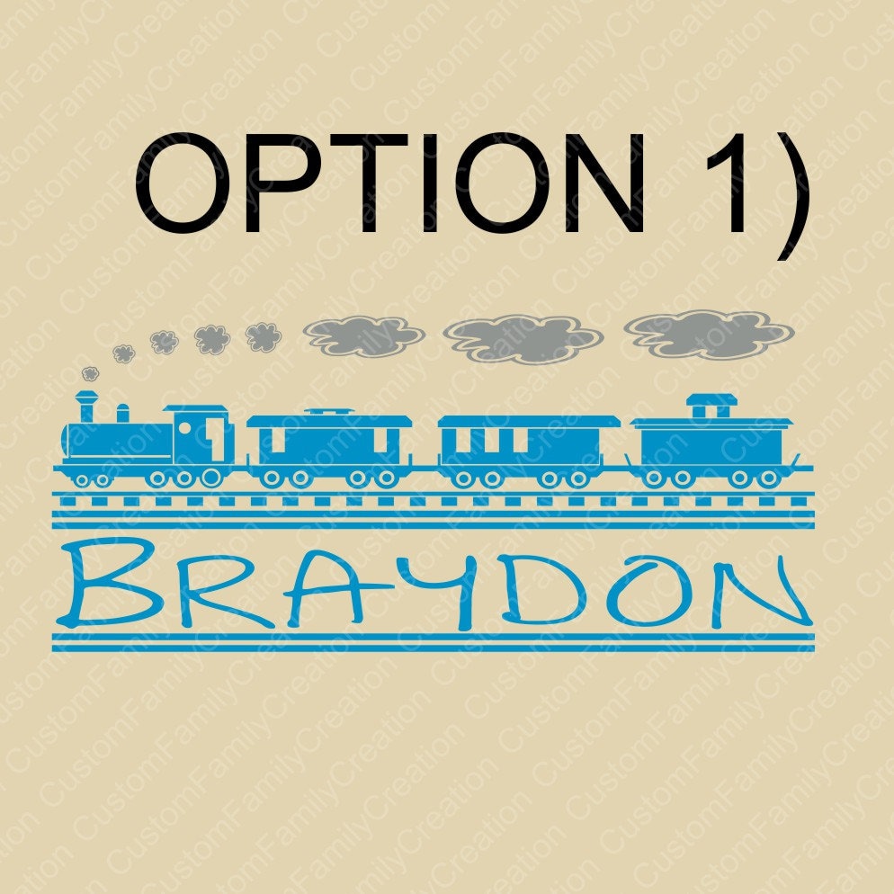 Personalized Train Name Vinyl Wall Decal #15: Kids Room Decor - Etsy