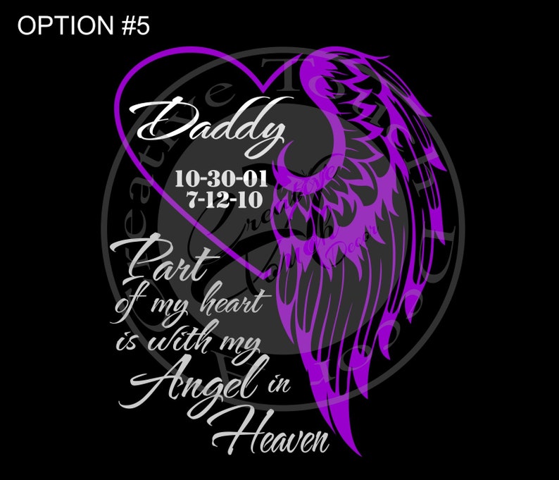 Personalized Part of My Heart is With My Angel Car Decal Car - Etsy