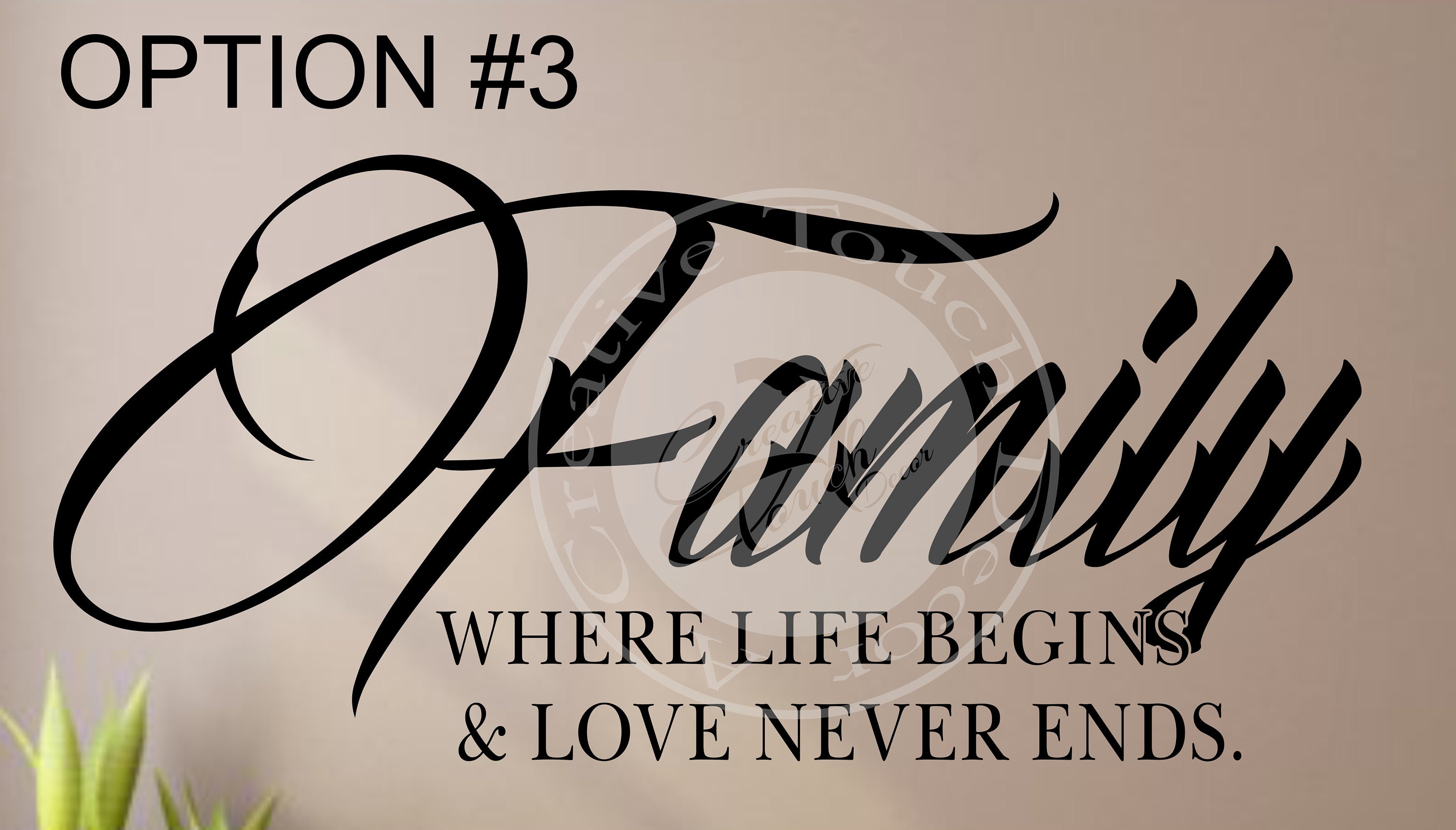 Family Where Life Begins Vinyl Wall Decal , Wall Vinyl Decal,custom ...