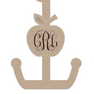 Teacher Monogram Mask Hanger SVG FILE ONLY Glowforge tested