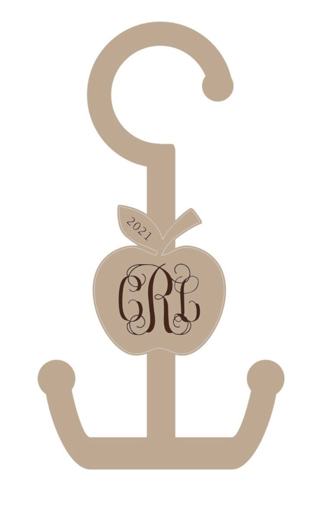 Download Teacher Monogram Mask Hanger SVG FILE ONLY Glowforge ...