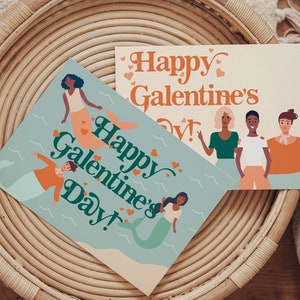 PRINTABLE Galentine's / Valentine's Day Card Set Bundle - Téléchargement direct - Quirky Cute Cards