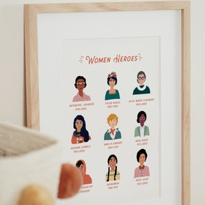 PRINTABLE Women in History Wall Art - Women&#39;s Bedroom decor - Teacher Gift, Girl&#39;s Nursery, Gifts for her, 8x10, 11x14, 16x20,