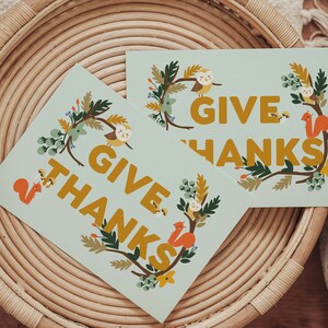 IMPRIMIBLE "Dar gracias" Tarjeta feliz del Día de Acción de Gracias 4x6 - Tarjeta de Acción de Gracias imprimible, tarjeta de Acción de Amigos, acción de gracias del niño,