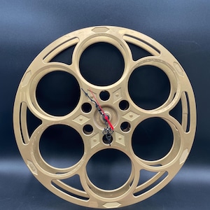 Vintage Clock Movie Reel Goldberg Brothers Movie Gold Wall Clock Gift for Movie Fan Gift for Screenwriter Wall Clock Theater Room Collector