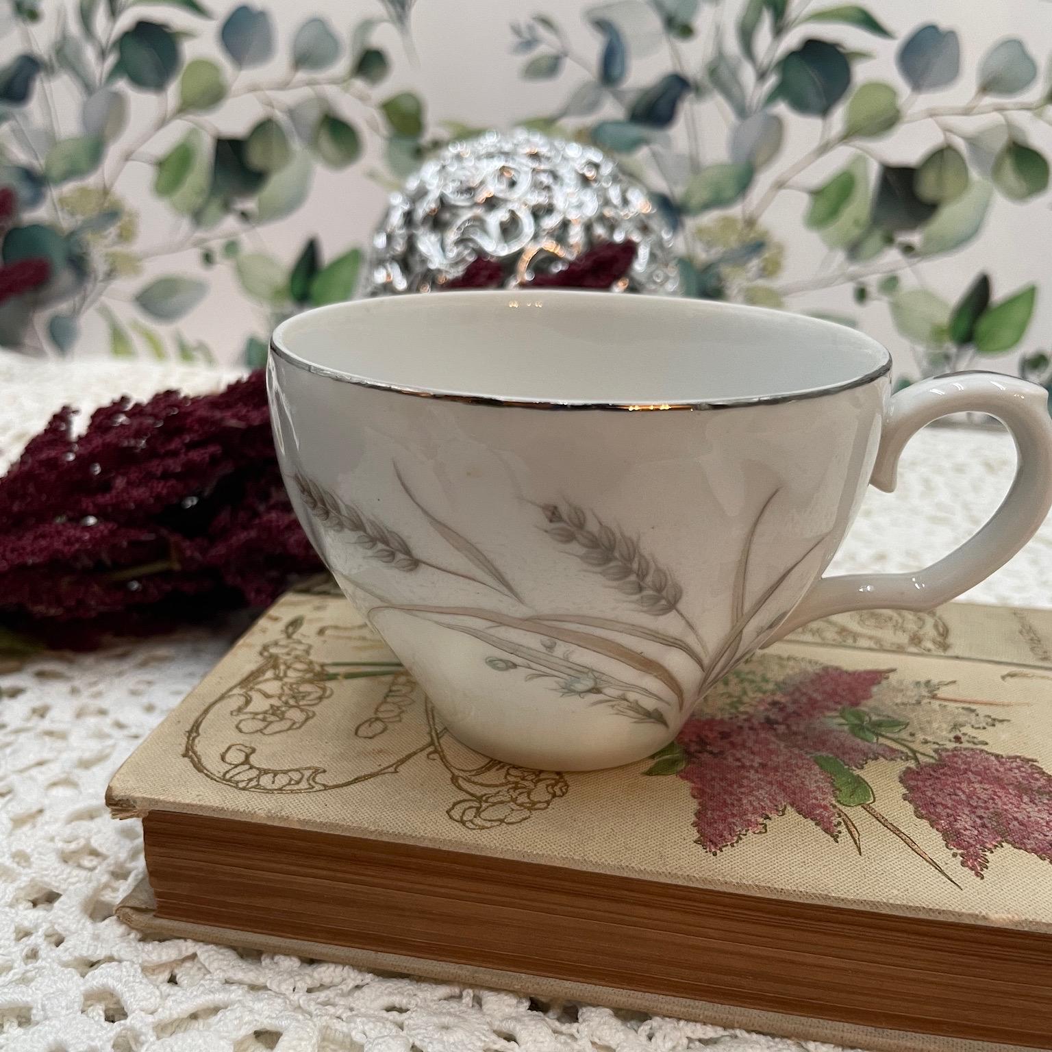 Vintage Wheat China Snack Plate & Cup Set: Laurel China Adair