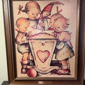 Vintage Hummel Art Blessed Event by Hummel Print Limited Edition Ars Framed Art by Hummel Illustration Vintage Art for Hummel Collector