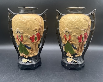 Antique Haynes Ware “holland Sunset” Vase — Hand-painted English