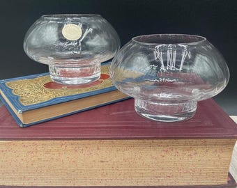 Vintage Lenox Crystal Votive Candle Holders - Austrian Lead Crystal Pair
